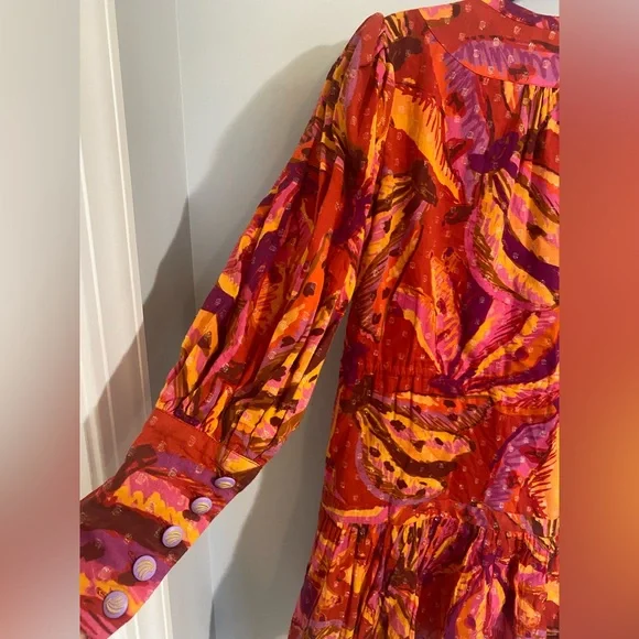 Farm Rio Banana Juice Cotton Mini Dress Size XS - Picture 8 of 13